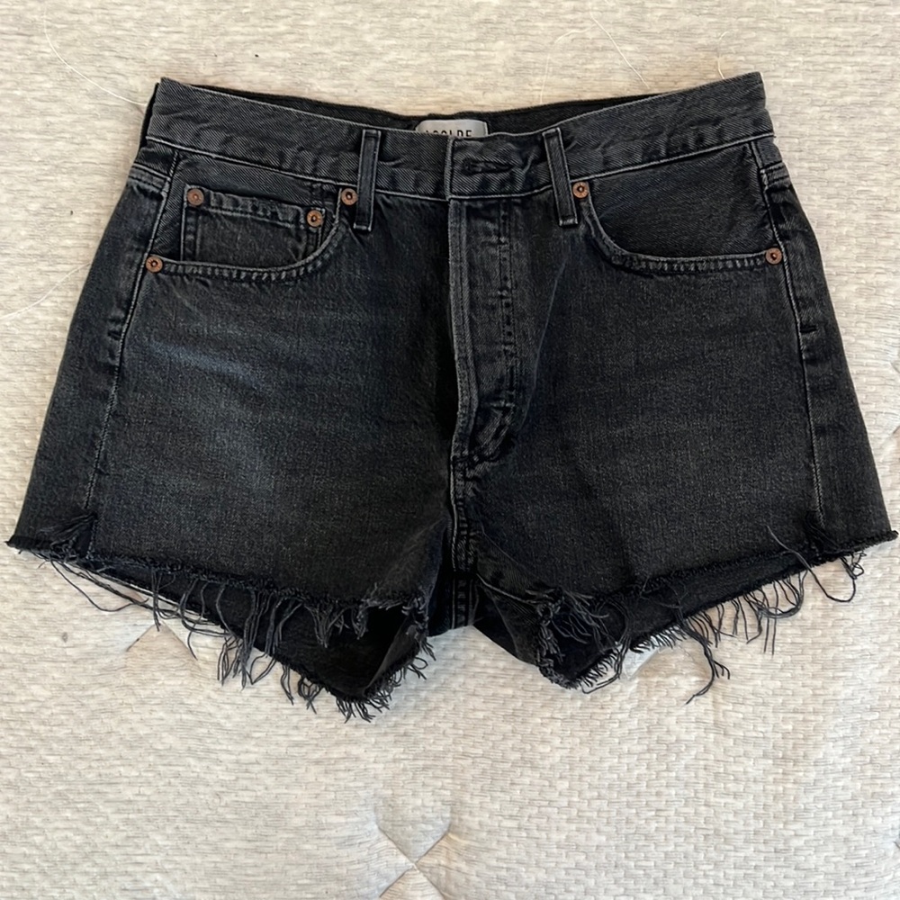 Agolde black denim shorts - Parker style